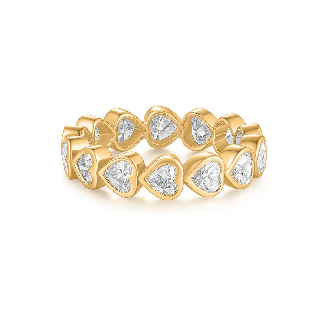 Heart Bezel Diamond Eternity Band
