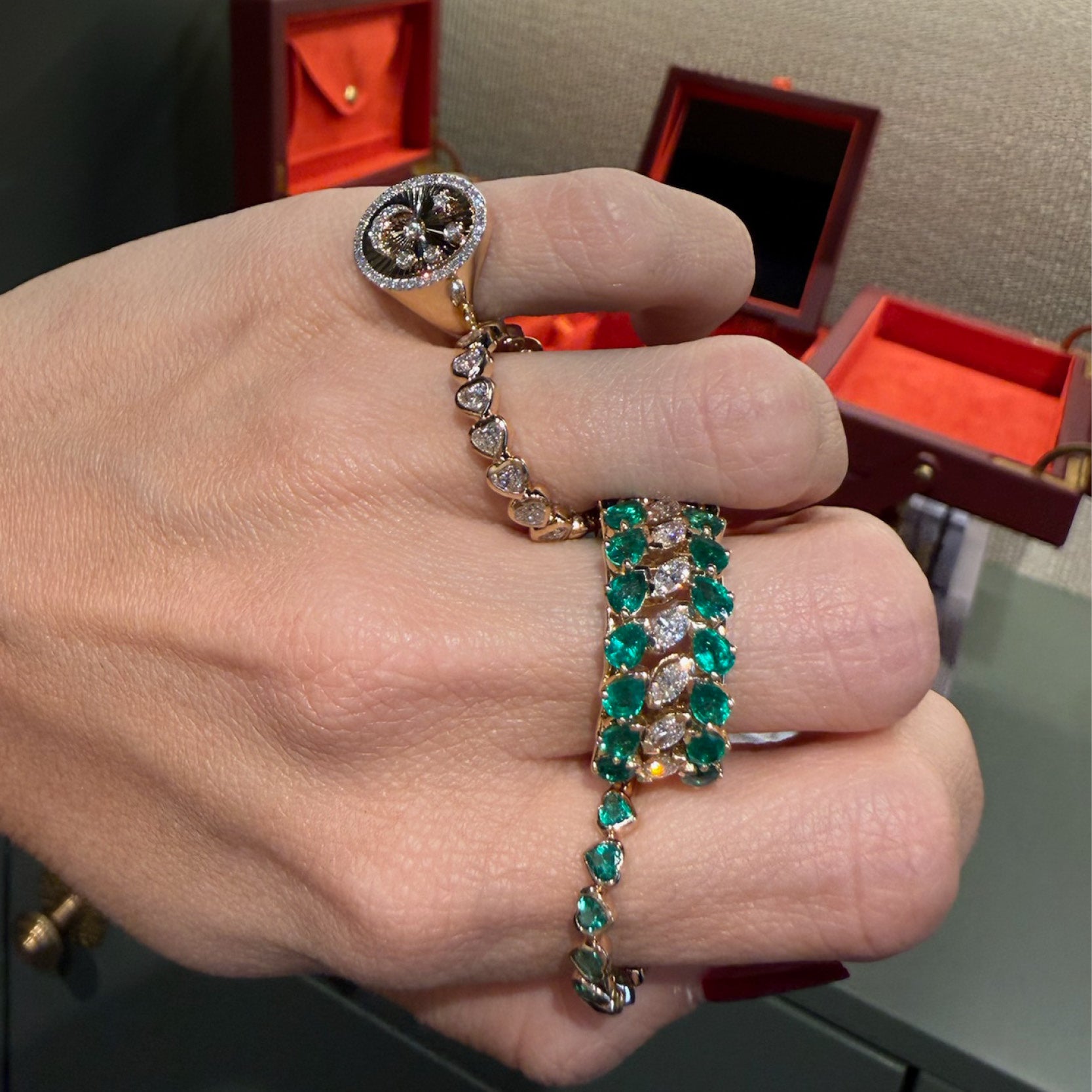 Heart Bezel Diamond Eternity Band