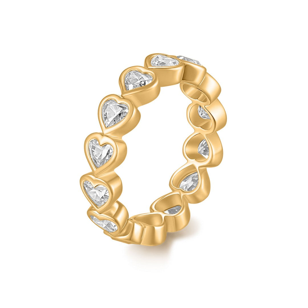 Heart Bezel Diamond Eternity Band