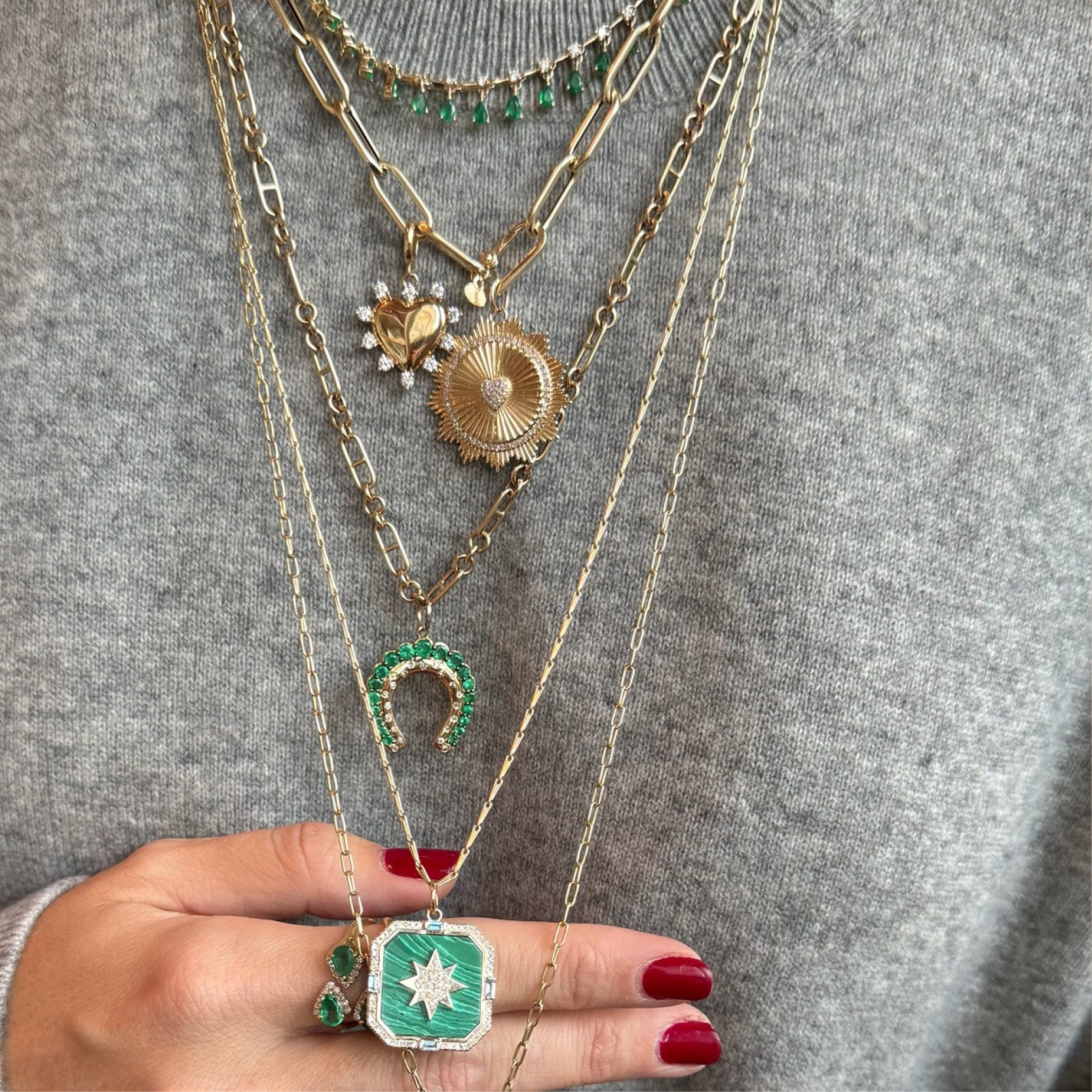 Diamond Halo Heart Charm