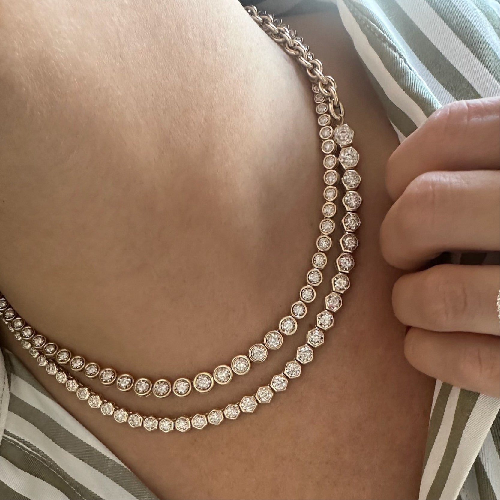 Miracle Setting Tennis Necklace