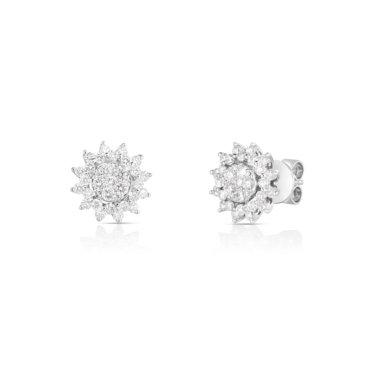 Illusion Diamond Studs (Sun Halo)