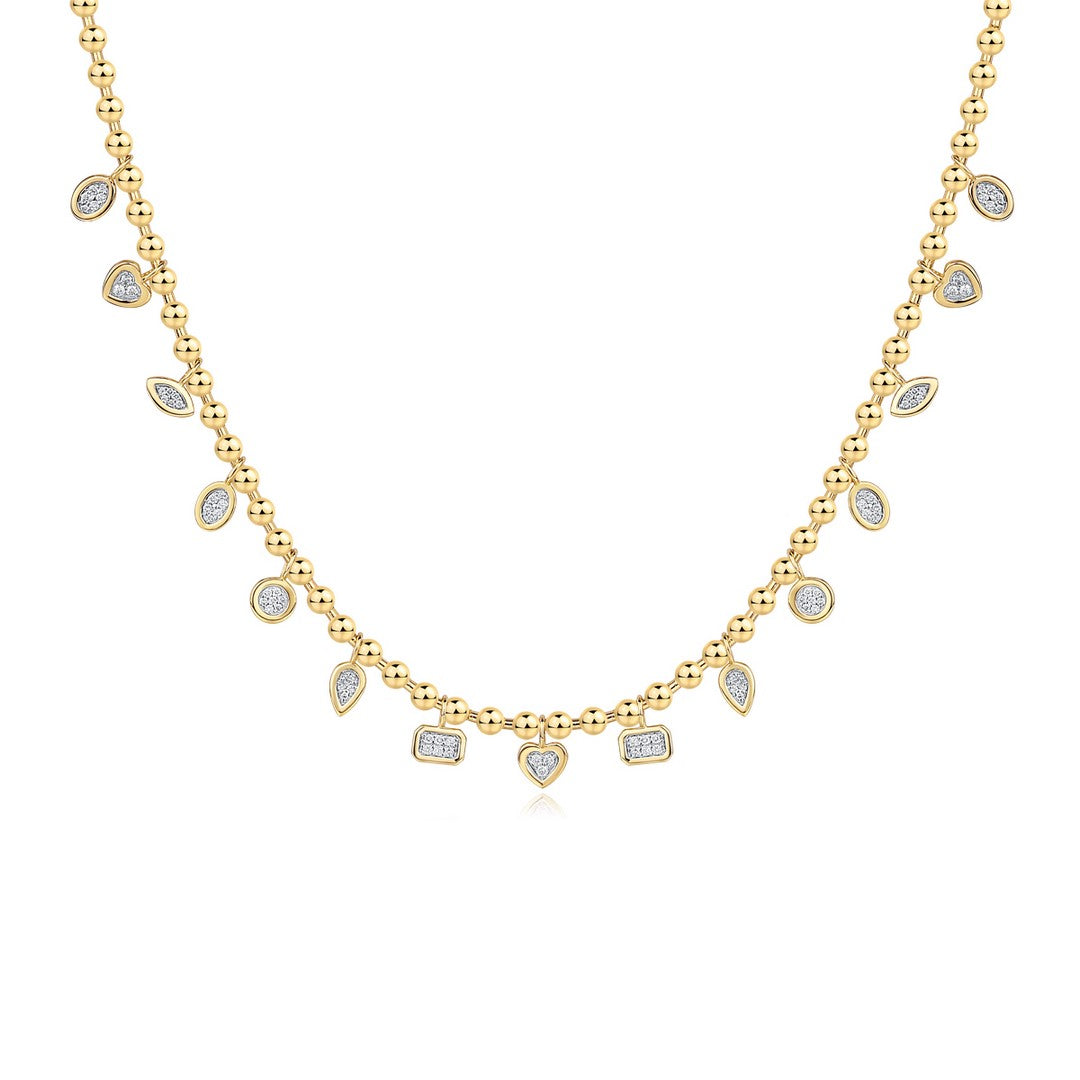 Multi Shape Diamond Necklace